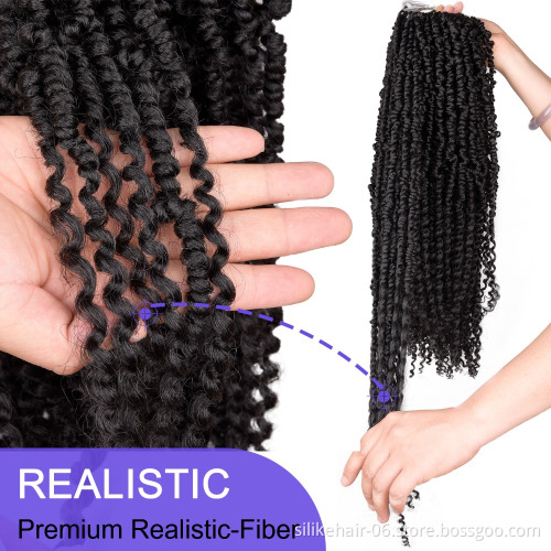 passion  Braiding spring Hair Extension Crochet twist Hair  18'' 24strands Jumpy Wand Curl Jamaican Bounce bug bundles Synthetic